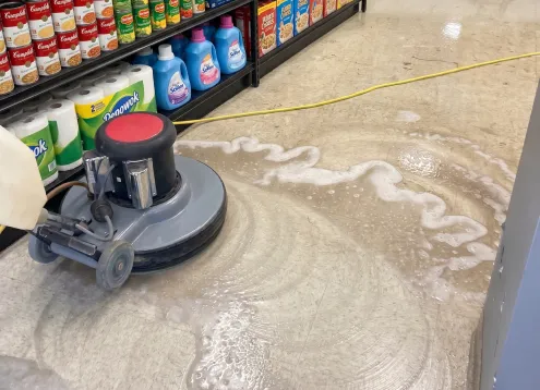 Piso comercial cristalizado pela Limppetec